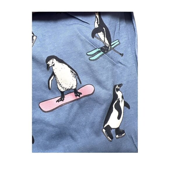 Cozy Zoe Womens Pink Blue Penguins Long Sleeve Pajamas 2 Pc Sets Sz S New - Picture 6 of 9